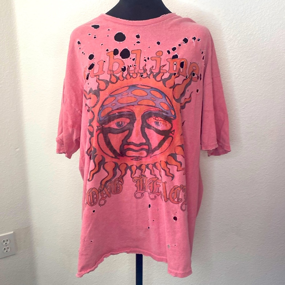 Urban outfitters sublime distressed with holes, oversize tshirt